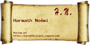 Harmath Noémi névjegykártya